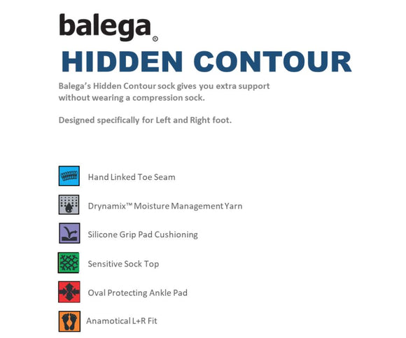 Balega Hidden Contour Sock Info